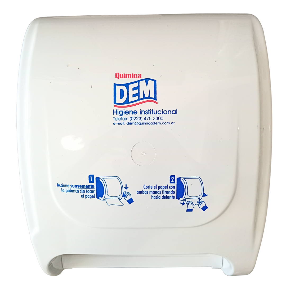 12 DISPENSER TOALLAS ROLLO C PALANCA X 300 M