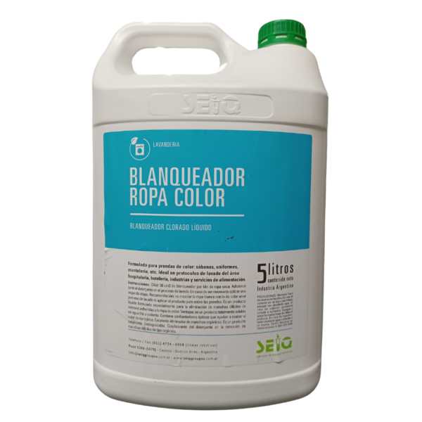 BLANQUEADOR ROPA COLOR X 5 LT - Química DEM