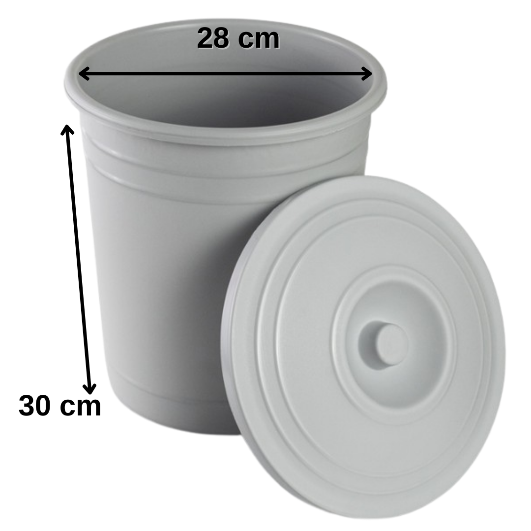 8 TACHO RED. 12 L CON TAPA COLORES